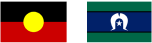Aboriginal flag and Torres Strait Islander flag